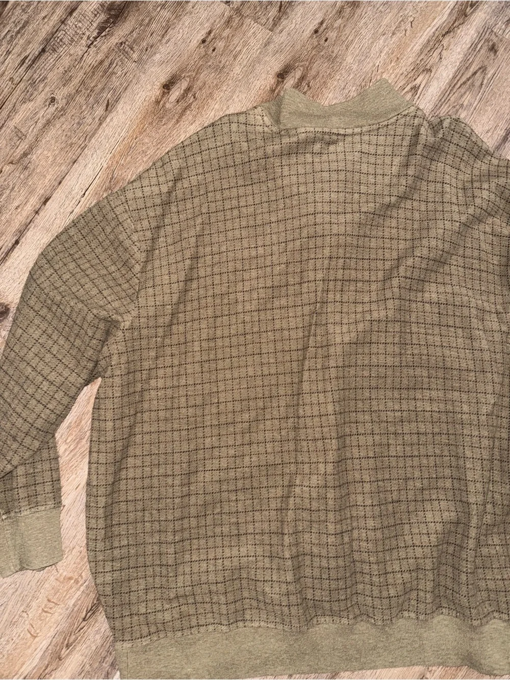Vintage Polo Ralph Lauren Big & Tall Mock Neck Henley Sweater 5XB Olive Cotton